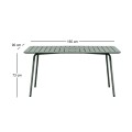 BRIO Slat Table-Pro 160x90cm Metal Sandy Green 5635C
