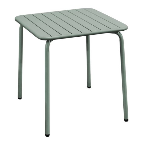 BRIO Slat Table-Pro 70x70cm Metal Sandy Green 5635C