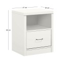 CALIBER Bedside 47x39x60 White 1-Drawer