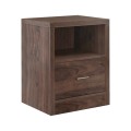 CALIBER Bedside 47x39x60 Walnut 1-Drawer
