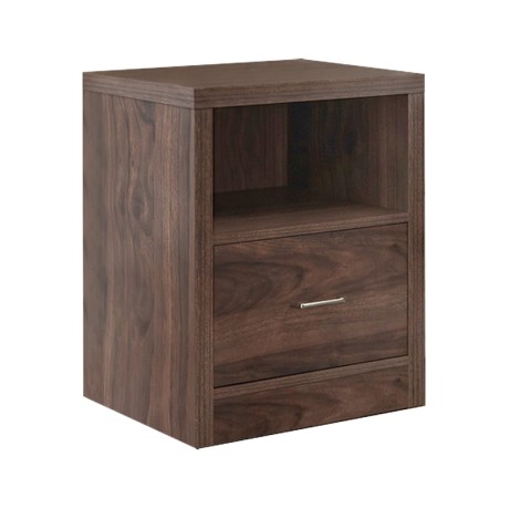 Κομοδίνο Caliber χρώμα καρυδί 47x39x60εκ.