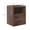 CALIBER Bedside 47x39x60 Walnut 1-Drawer