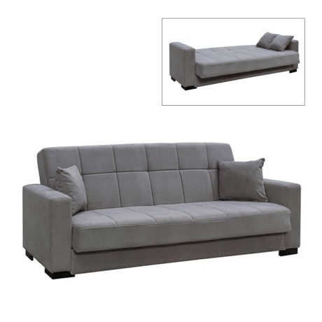 CARSON Sofa-Bed with Storage 3-Seater / Fabric Grey