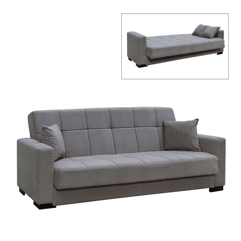 CARSON Sofa-Bed with Storage 3-Seater / Fabric Grey