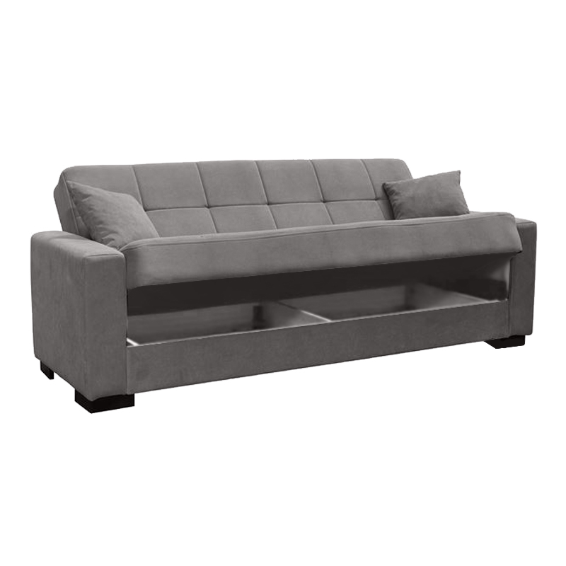 CARSON Sofa-Bed with Storage 3-Seater / Fabric Grey