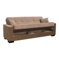 CARSON Sofa-Bed with Storage 3-Seater / Fabric Brown