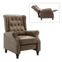 Πολυθρόνα relax - Μπερζέρα Chester ύφασμα χρώμα antique καφέ 78x85x104εκ.