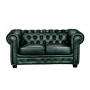 CHESTERFIELD 689 Καναπές Σαλονιού Καθιστικού 2Θέσιος / Δέρμα Antique Green