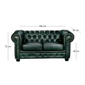 CHESTERFIELD-689 2-S Leather Antique Green