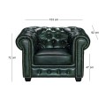 CHESTERFIELD 689 Πολυθρόνα Σαλονιού - Καθιστικού / Δέρμα Antique Green