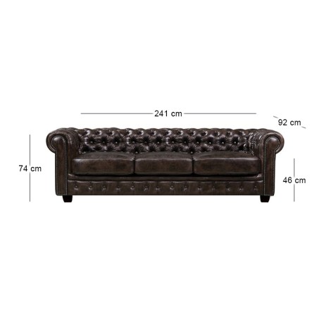 CHESTERFIELD Birmingham 4-S Leather Brown