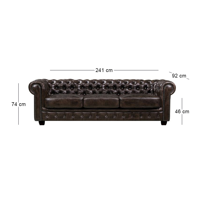 CHESTERFIELD Birmingham 4-S Leather Brown