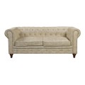 CHESTERFIELD York 3-Seater Sofa Beige Fabric