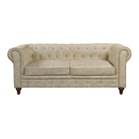 CHESTERFIELD York 3-Seater Sofa Beige Fabric