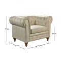 CHESTERFIELD York Armchair Beige Fabric