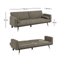 CLICK Sofa-Bed Fabric Suede Cappuccino