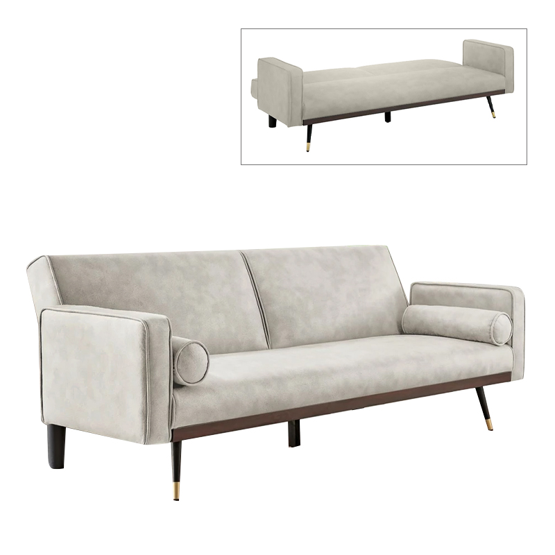 CLICK Sofa-Bed Fabric Suede Ecru