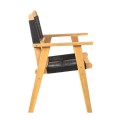 COFFEE Dining Armchair Acacia Natural, Rope Wicker Black