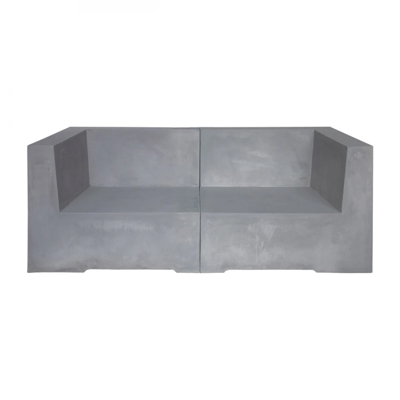 CONCRETE 2-Seat Sofa Cement Grey