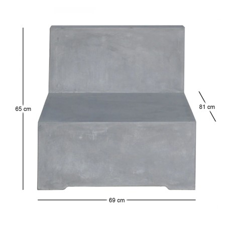 Καρέκλα κήπου Concrete χρώμα cement grey 69x81x65εκ.