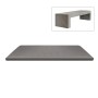 CONCRETE Bench Cushion Grey Fabric (Water Repellent)