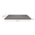 CONCRETE Bench Cushion Grey Fabric (Water Repellent)