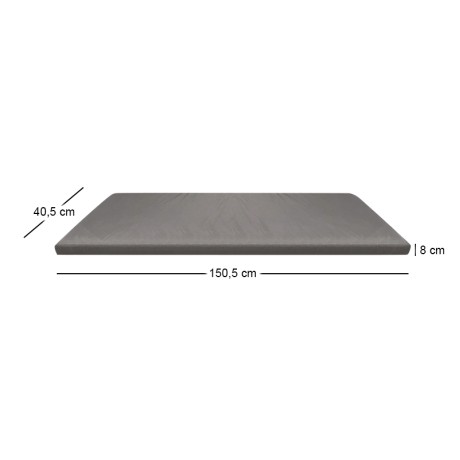 Μαξιλάρι πάγκου Concrete υφασμάτινο water repellent χρώμα γκρι
