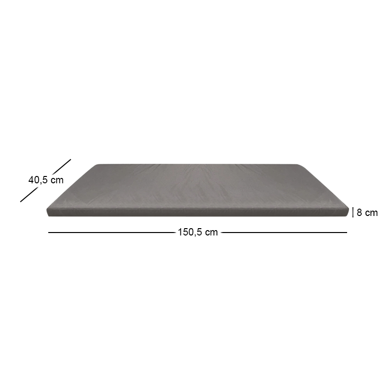 CONCRETE Bench Cushion Grey Fabric (Water Repellent)