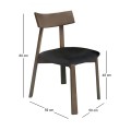 CORNEL Chair Walnut, Pu Black