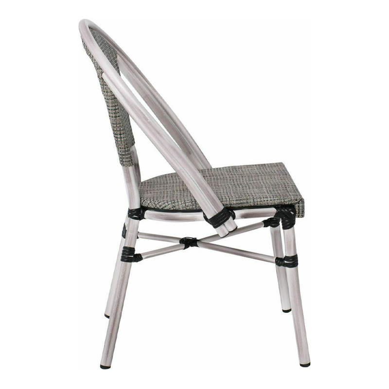 COSTA Καρέκλα Dining Αλουμινίο Antique Grey/Textilene Μπεζ