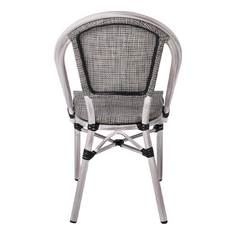 COSTA Καρέκλα Dining Αλουμινίο Antique Grey/Textilene Μπεζ