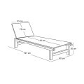 CRETA Alu White Lounger, White Textilene