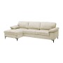 CYRIL Left Facing Corner Sofa, Beige Corduroy Fabric
