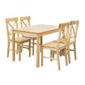 DAILY Set K/D (Table 118x74+4 Chairs) Natural Pine