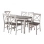 DAILY Set K/D (Table 150x90+6 Chairs) White/Dark Oak