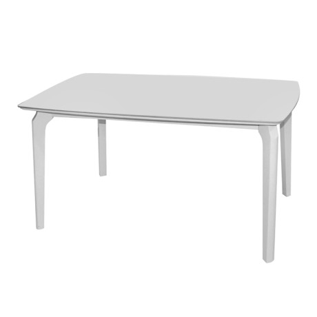 DALIN Table 130x80cm White Wood/Sintered Stone White Marble