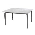 DALIN Table 130x80cm Dark Grey Wood/Sintered Stone White Marble
