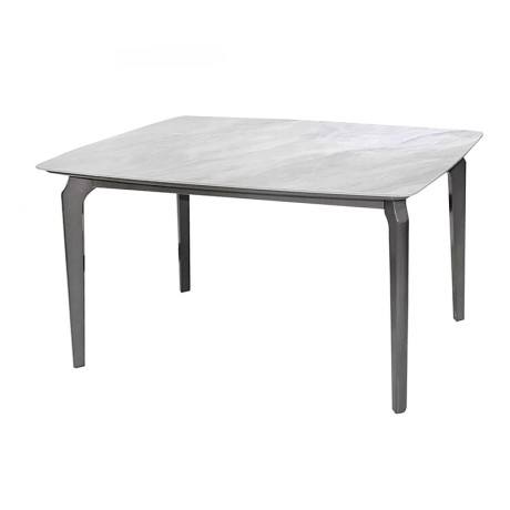 DALIN Table 130x80cm Dark Grey Wood/Sintered Stone White Marble
