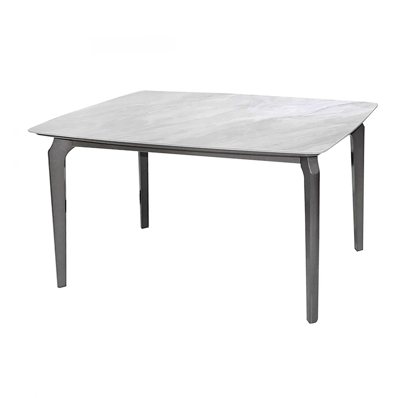 DALIN Table 130x80cm Dark Grey Wood/Sintered Stone White Marble