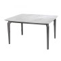 DALIN Table 130x80cm Dark Grey Wood/Sintered Stone White Marble