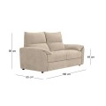 DALLAS 2-Seater Sofa Beige Fabric