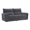 DALLAS 3-Seater Relax Sofa Grey Fabric