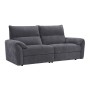 DALLAS 3-Seater Relax Sofa Grey Fabric