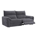 DALLAS 3-Seater Relax Sofa Grey Fabric