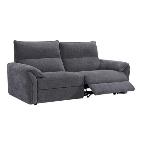 DALLAS 3-Seater Relax Sofa Grey Fabric