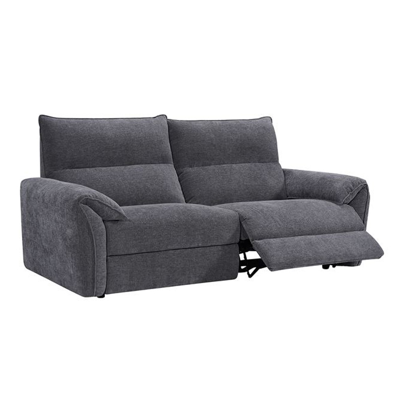 DALLAS 3-Seater Relax Sofa Grey Fabric