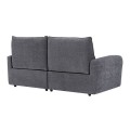 DALLAS 3-Seater Relax Sofa Grey Fabric
