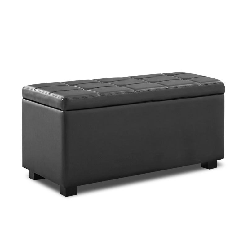DENISE Storage Ottoman Pu Black 88x43x45