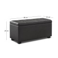 DENISE Storage Ottoman Pu Black 88x43x45