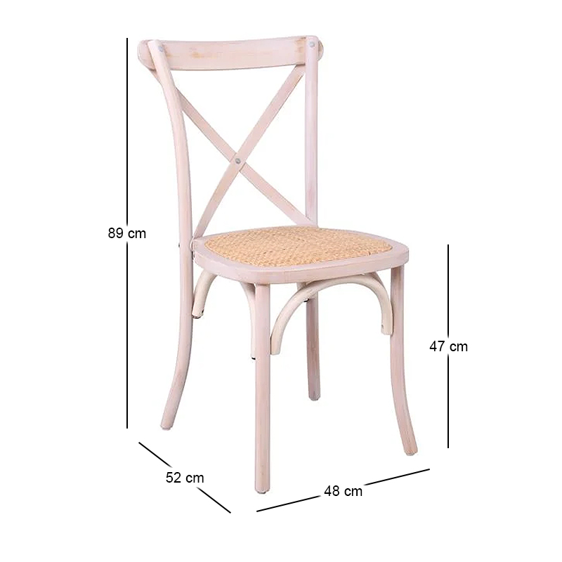 DESTINY Chair Decape White, Beech